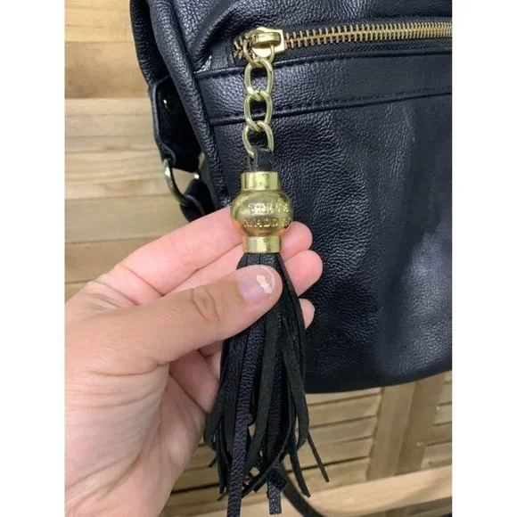 Steve Madden Black Satchel Purse - Picture 4 of 6